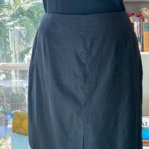 SALE! JONES NY Black Linen Blend Skirt